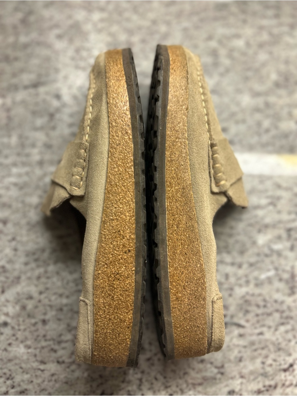 Birkenstock Men's Naples Suede Penny Loafers in Tan size 12 - Picture 3 of 7